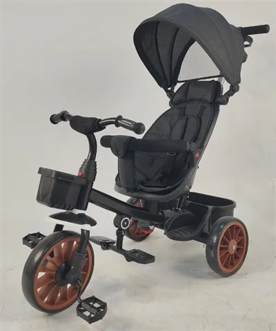 Laste pedaalidega jalgratas päikesevarjuga katusega